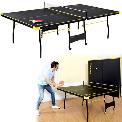 Ping Pong Tennis Foldable Table With Paddles and Balls