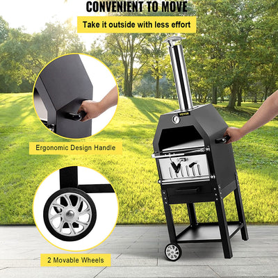 Outdoor Wood Pizza Ovens - Portable Backyard Wood Fired Pizza Oven