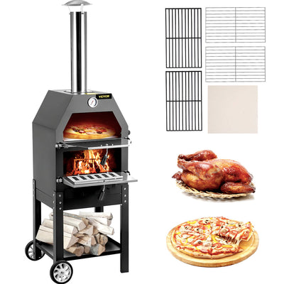 Outdoor Wood Pizza Ovens - Portable Backyard Wood Fired Pizza Oven