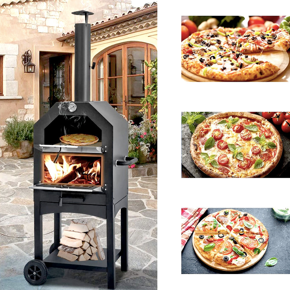 Outdoor Wood Pizza Ovens - Portable Backyard Wood Fired Pizza Oven