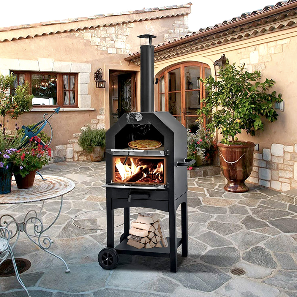 Outdoor Wood Pizza Ovens - Portable Backyard Wood Fired Pizza Oven