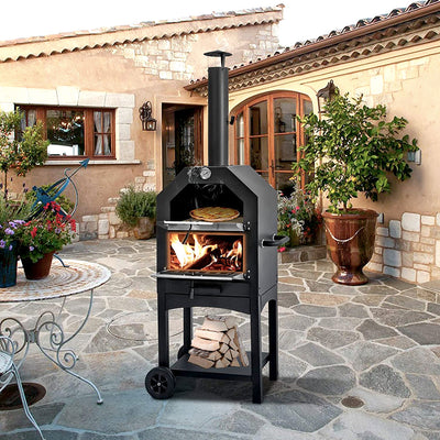 Outdoor Wood Pizza Ovens - Portable Backyard Wood Fired Pizza Oven