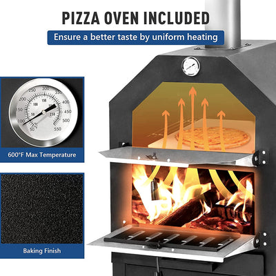 Outdoor Wood Pizza Ovens - Portable Backyard Wood Fired Pizza Oven