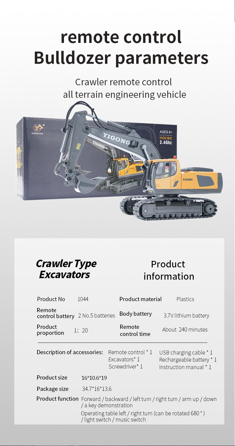 Rc Excavator - Remote Control Excavator - Rc Excavator Hydraulic