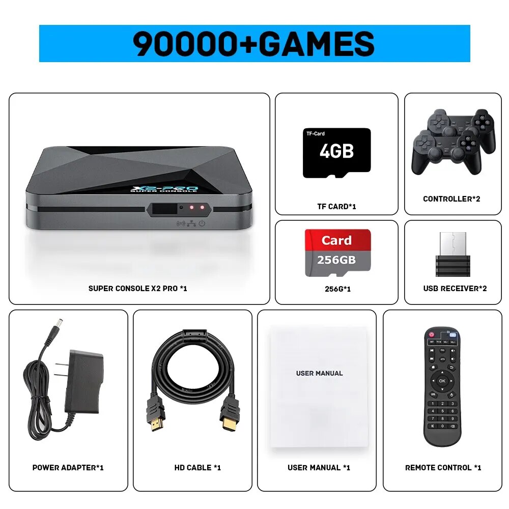 Retro Video Game Console - Retro Game Console Super Console X2 Pro 100.000 Games - Retro Gaming Device