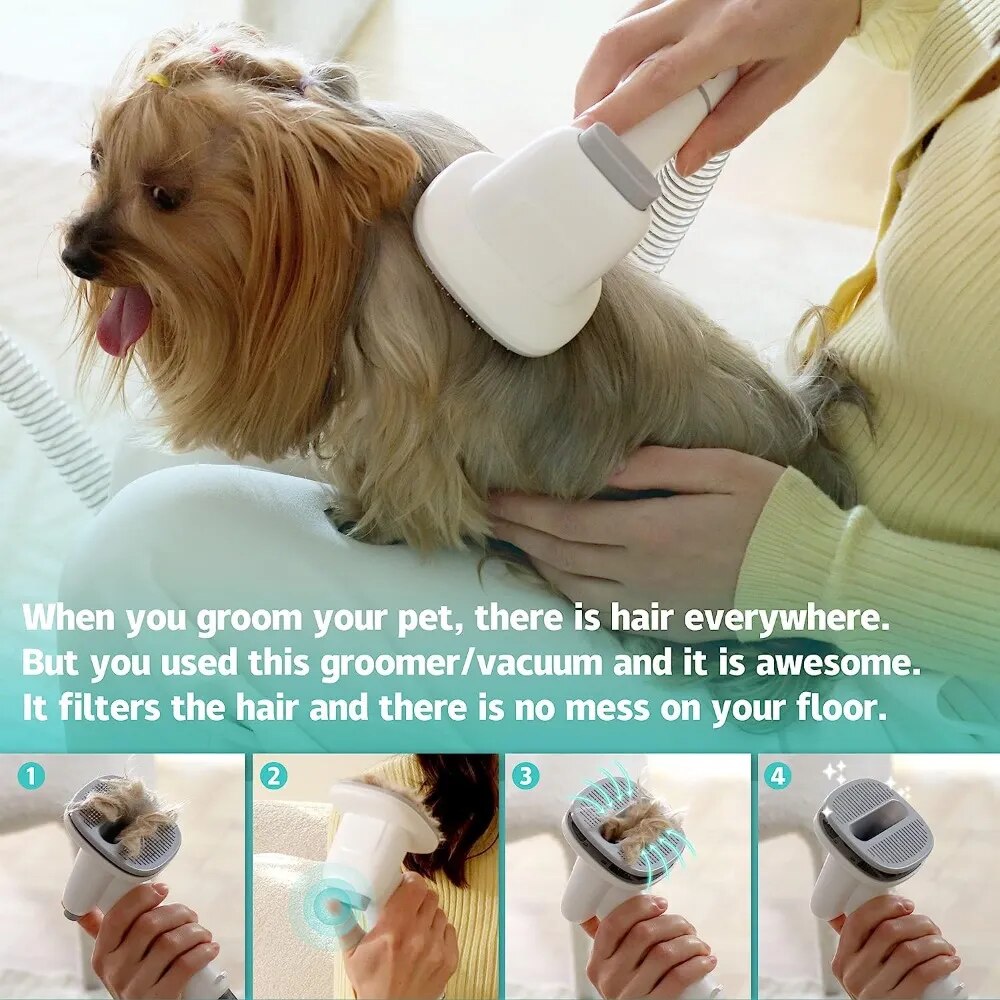 Pet Grooming Vacuum - Dog Vacuum Brush - Dog Grooming Vacuum